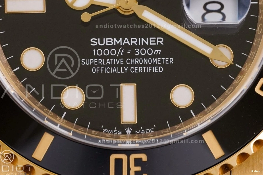 Best Submariner Bracelet Clean YG 1:1 Functional On Edition LN 126618 Dial 1141 Black YG SH 0723
